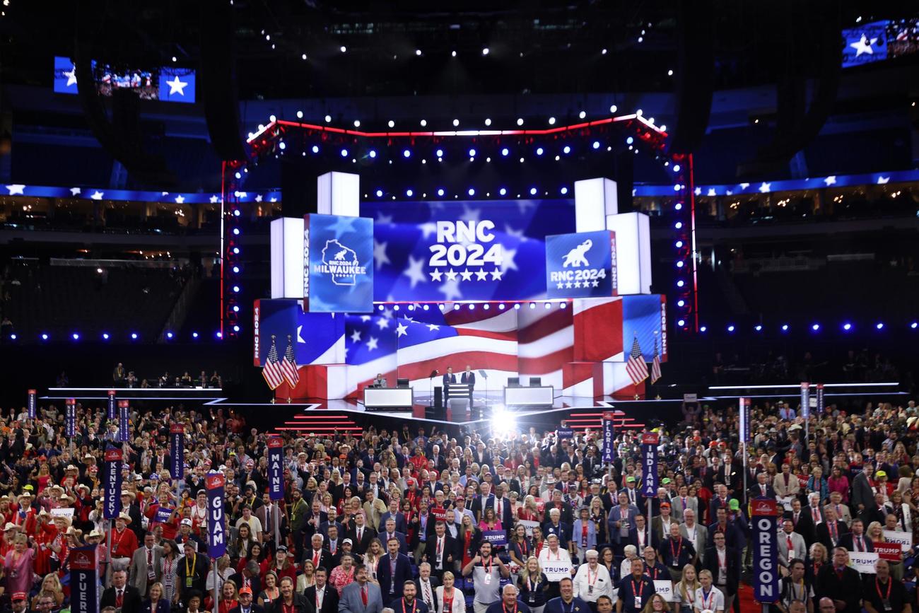 米ウィスコンシン州ミルウォーキーで開幕した共和党大会（ゲッティ＝共同）