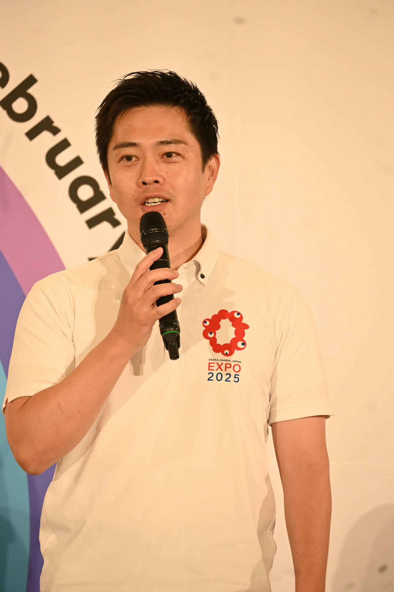 「大阪マラソン2025」の記者会見に出席した吉村洋文知事（撮影・松浦隆司）