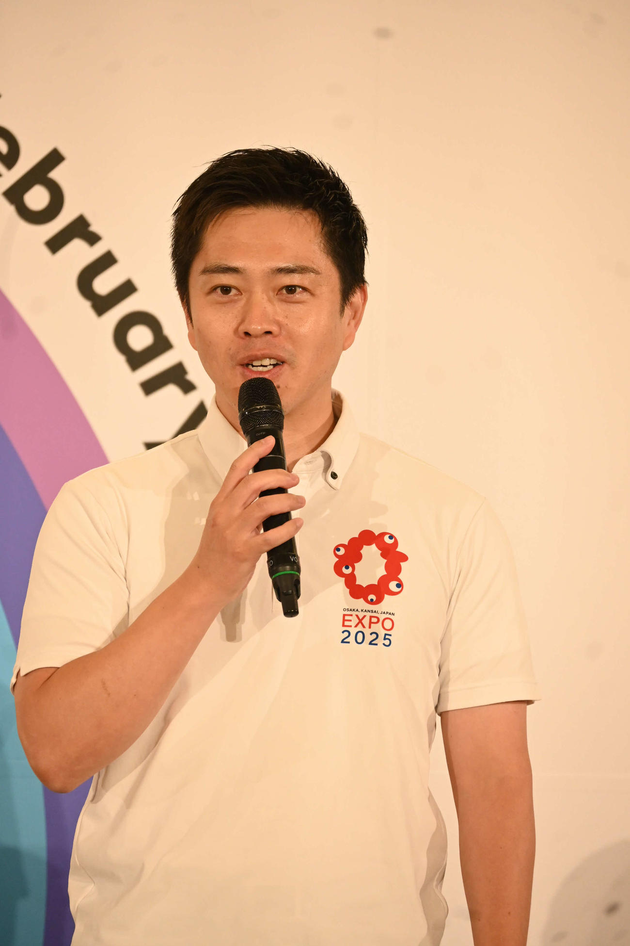 「大阪マラソン2025」の記者会見に出席した吉村洋文知事（撮影・松浦隆司）
