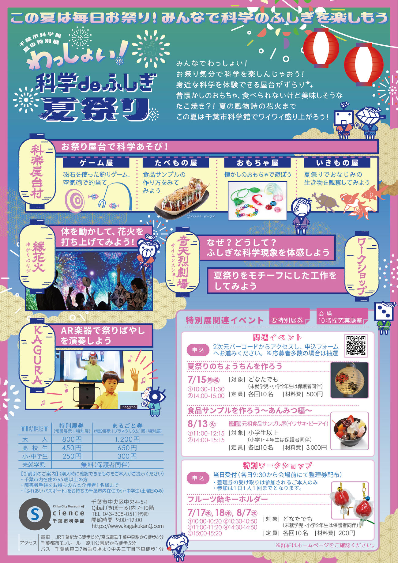 夏の特別展「わっしょい！科学deふしぎ夏祭り」