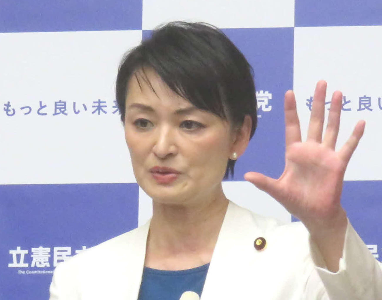 立憲民主党の吉田晴美衆院議員（2023年10月撮影）