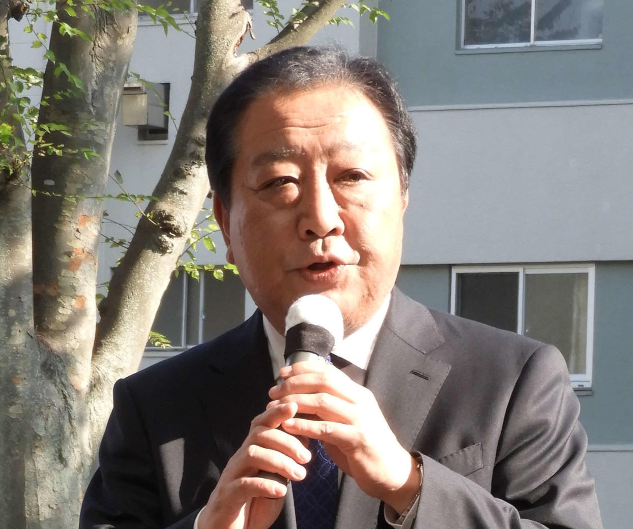 野田佳彦前首相（2017年10月9日撮影）