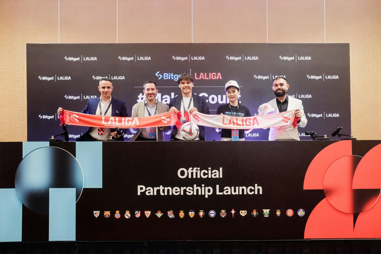 Bitgetとラ・リーガのパートナーシップ締結発表会見（C）Bitget