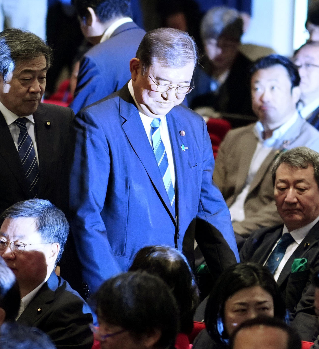 自民党総裁選の投開票に臨む石破茂氏（共同）