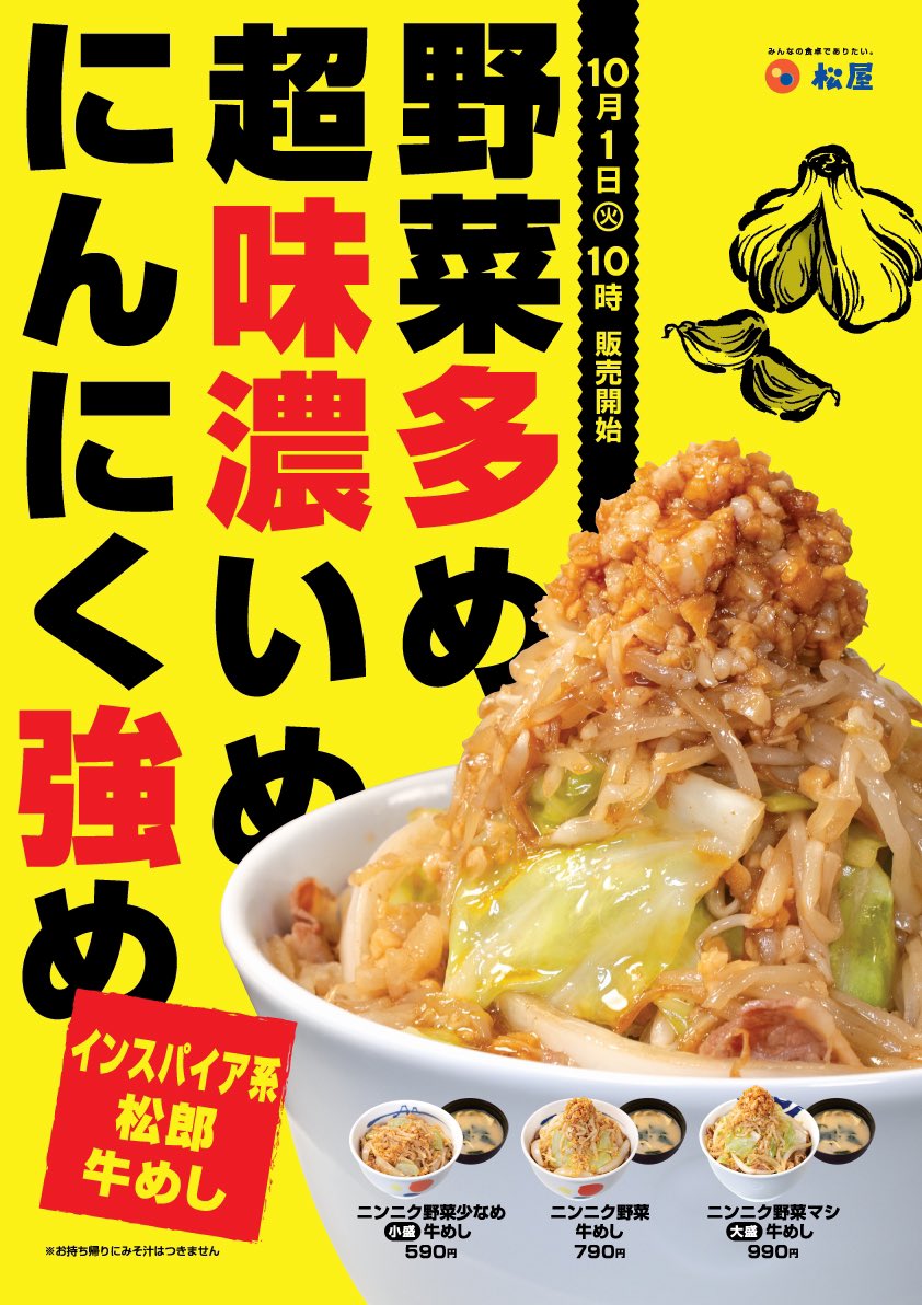 松屋のXから