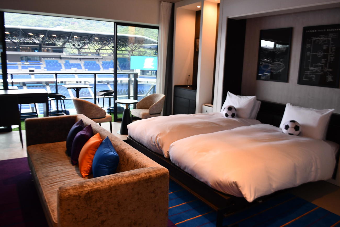 「STADIUM CITY HOTEL NAGASAKI」の客室の7割はスタジアムビュー