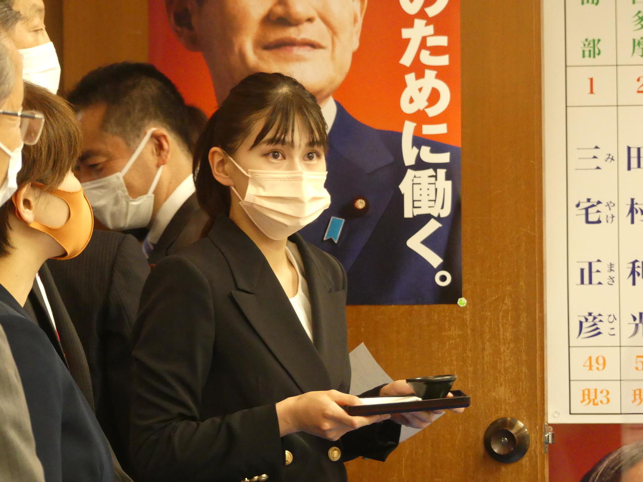 自民党東京都連で業務に当たっていた当時の松野未佳氏（2021年6月撮影）