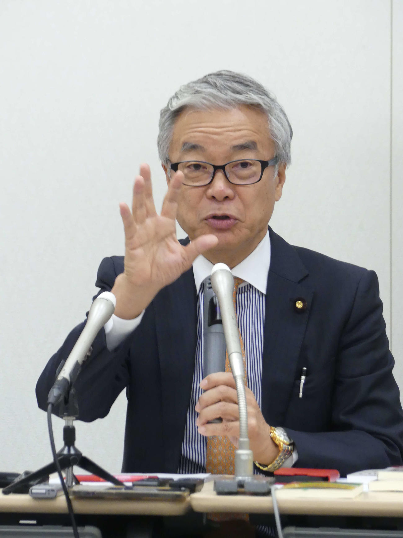 松沢成文参院議員（2024年11月14日撮影）