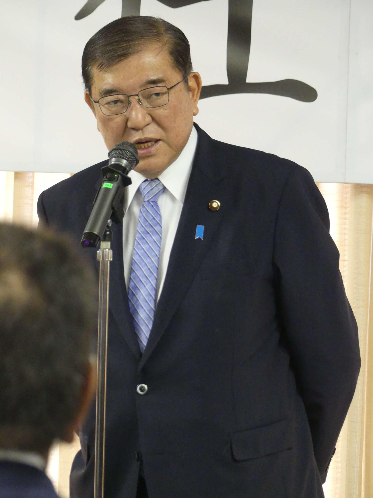 自民党の仕事始めであいさつする石破茂首相（撮影・中山知子）