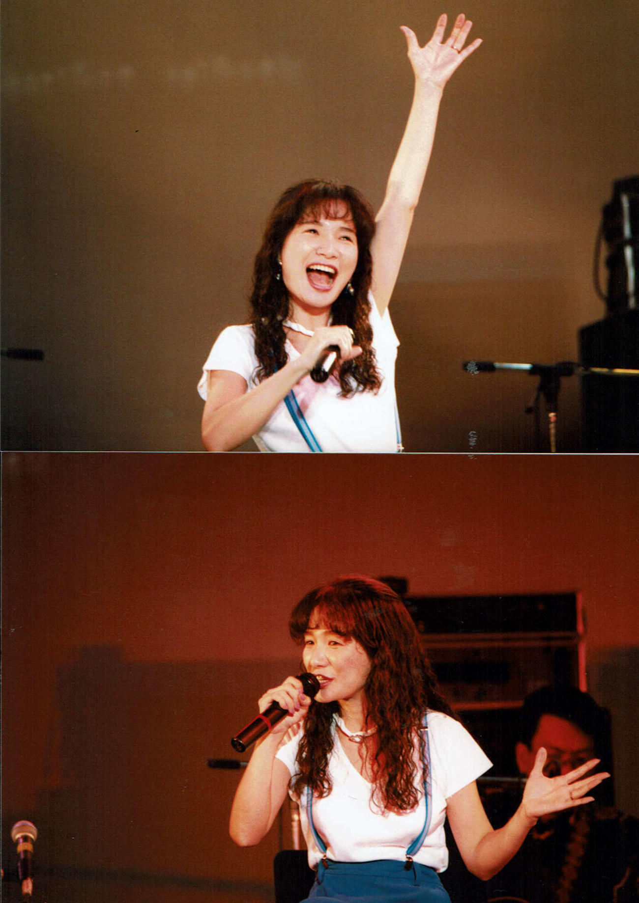 95年7月20日、神戸みなと夏まつりで震災後初の神戸での単独ライブイベント時の平松愛理（本人提供）