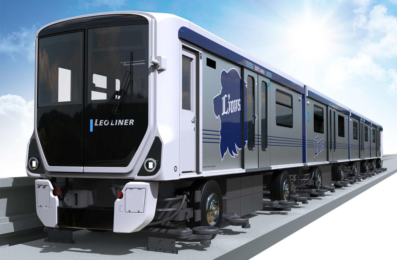 西武鉄道レオライナー新型車両（C）SEIBU Lions／TEZUKA PRODUCTIONS
