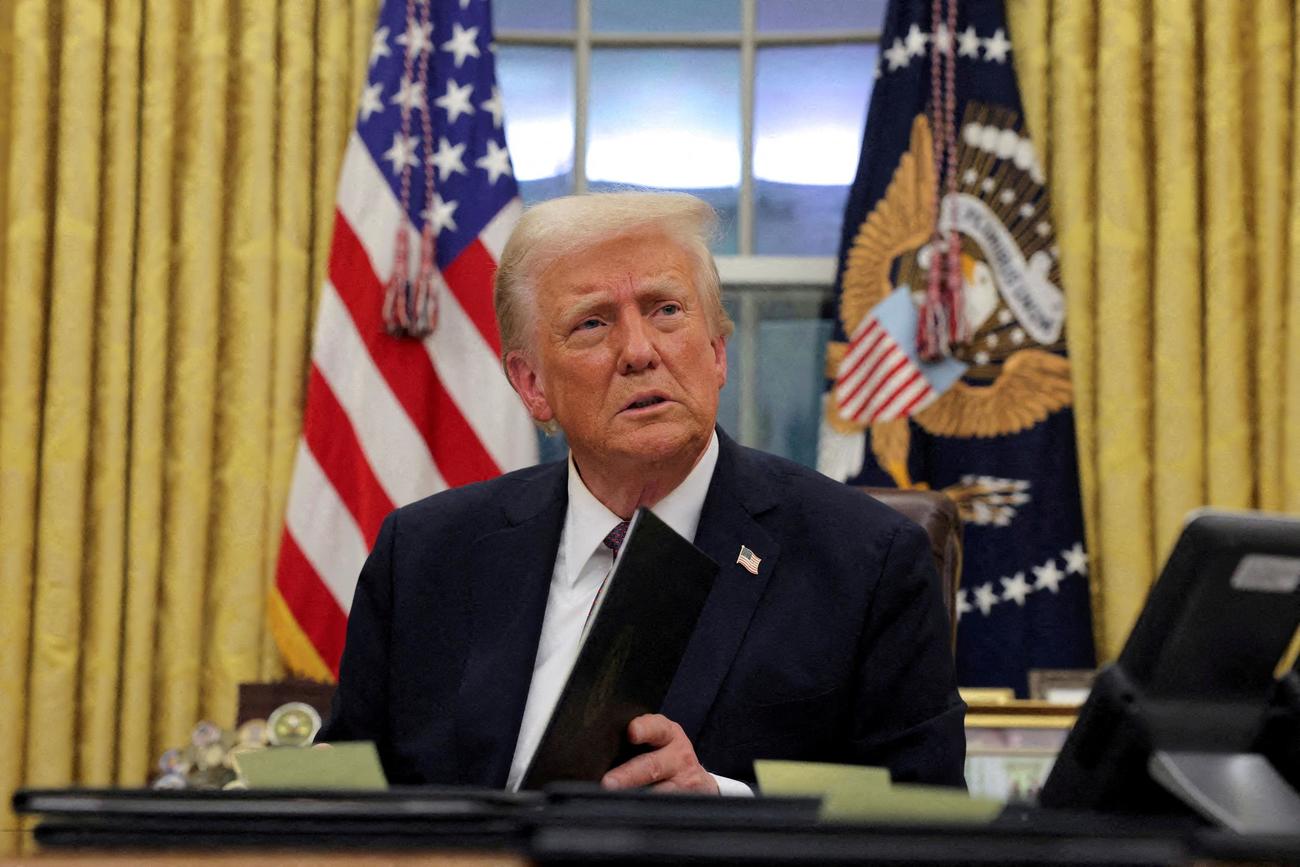 トランプ大統領（２０２５年１月２０日、ロイター）