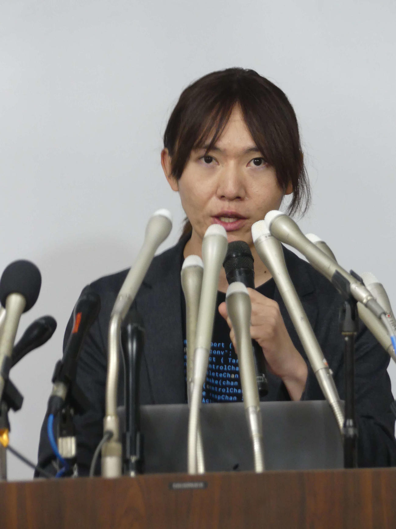 参院選への立候補を表明するAIエンジニア安野貴博氏（撮影・中山知子）