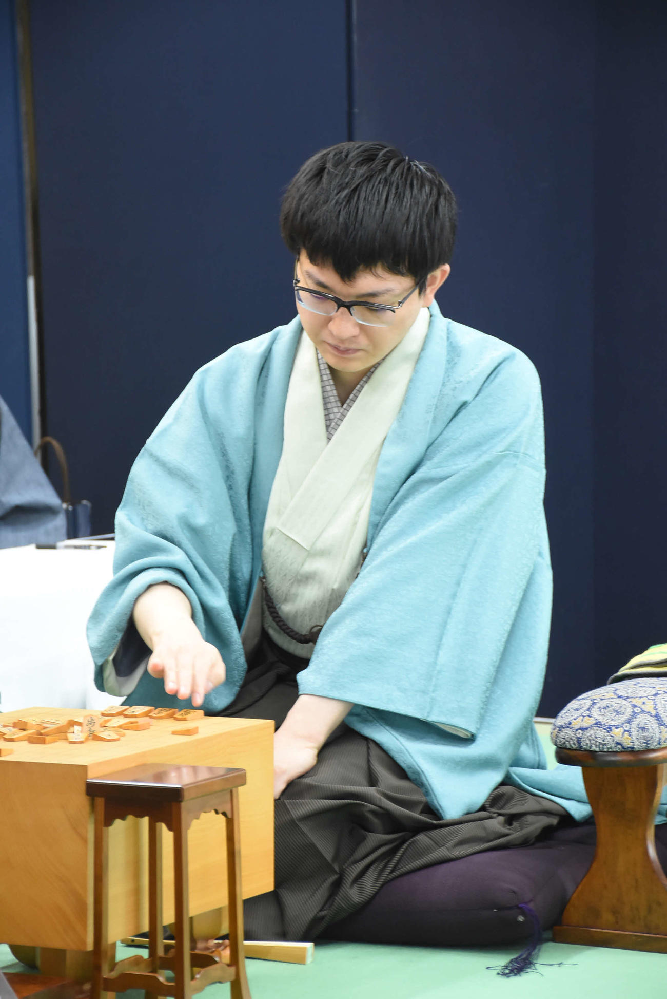 名人戦7番勝負第3局に臨んだ永瀬拓矢九段（日本将棋連盟提供）