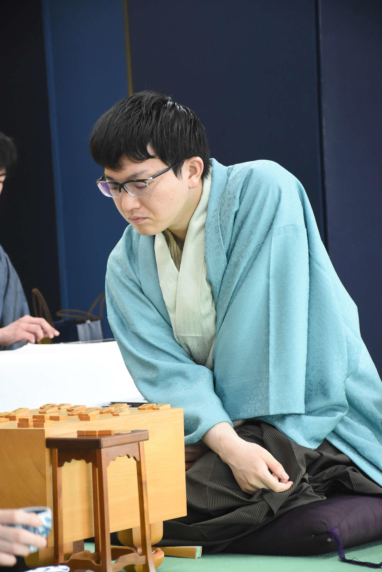 名人戦7番勝負第3局2日目に臨んだ永瀬拓矢九段（日本将棋連盟提供）