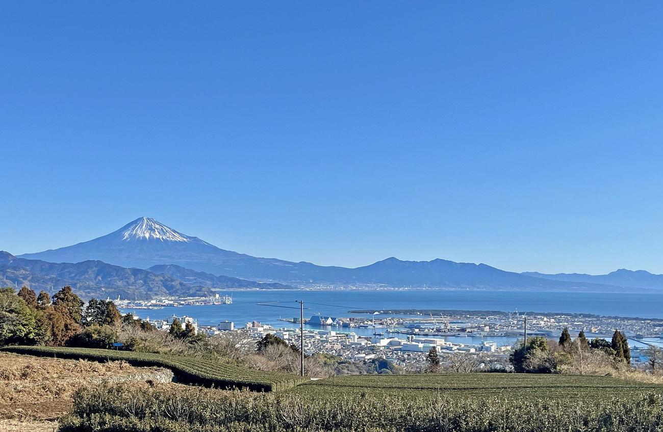 よく晴れた日の富士山（撮影・神谷亮磨）