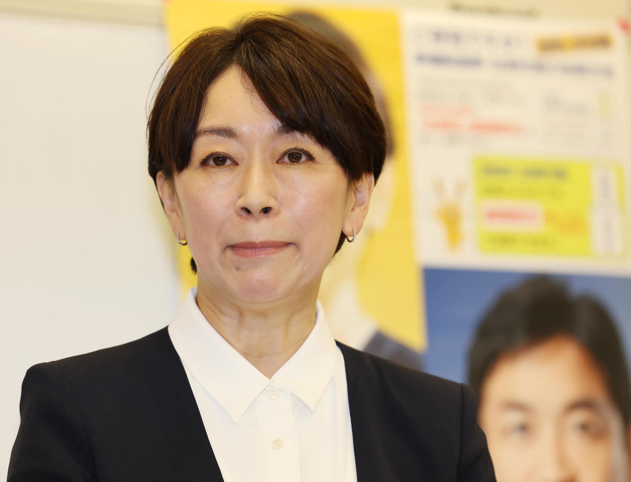 国民民主党からの参院選出馬会見を行う山尾志桜里氏（撮影・野上伸悟）