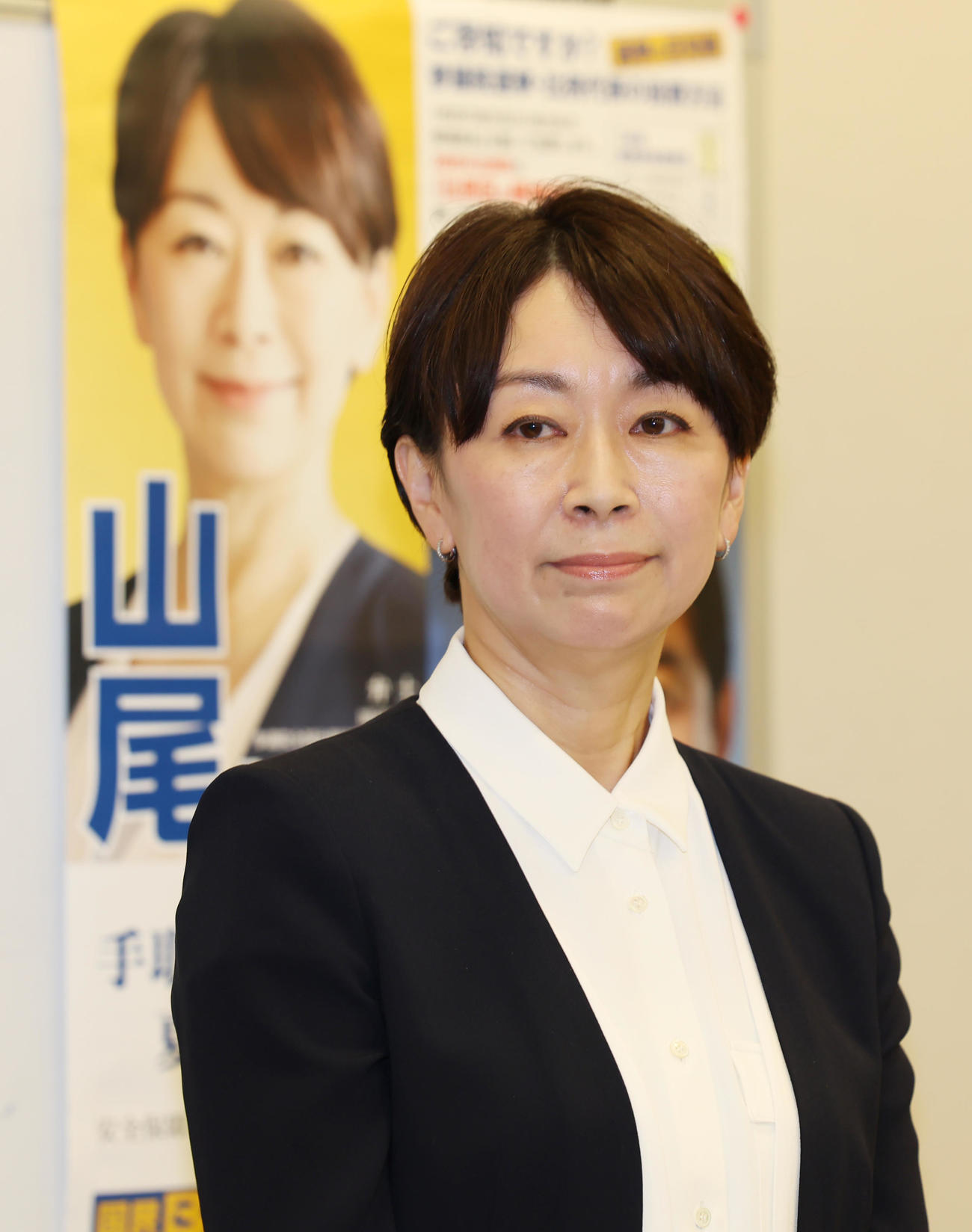 国民民主党からの参院選出馬会見を行う山尾志桜里氏（撮影・野上伸悟）