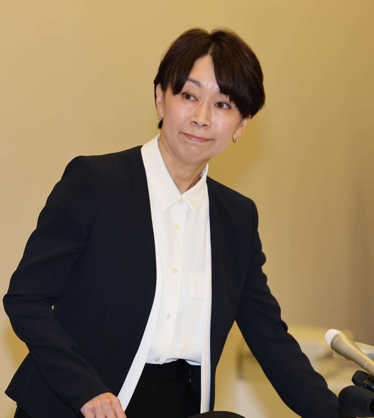 国民民主党からの参院選出馬会見を行う山尾志桜里氏（撮影・野上伸悟）