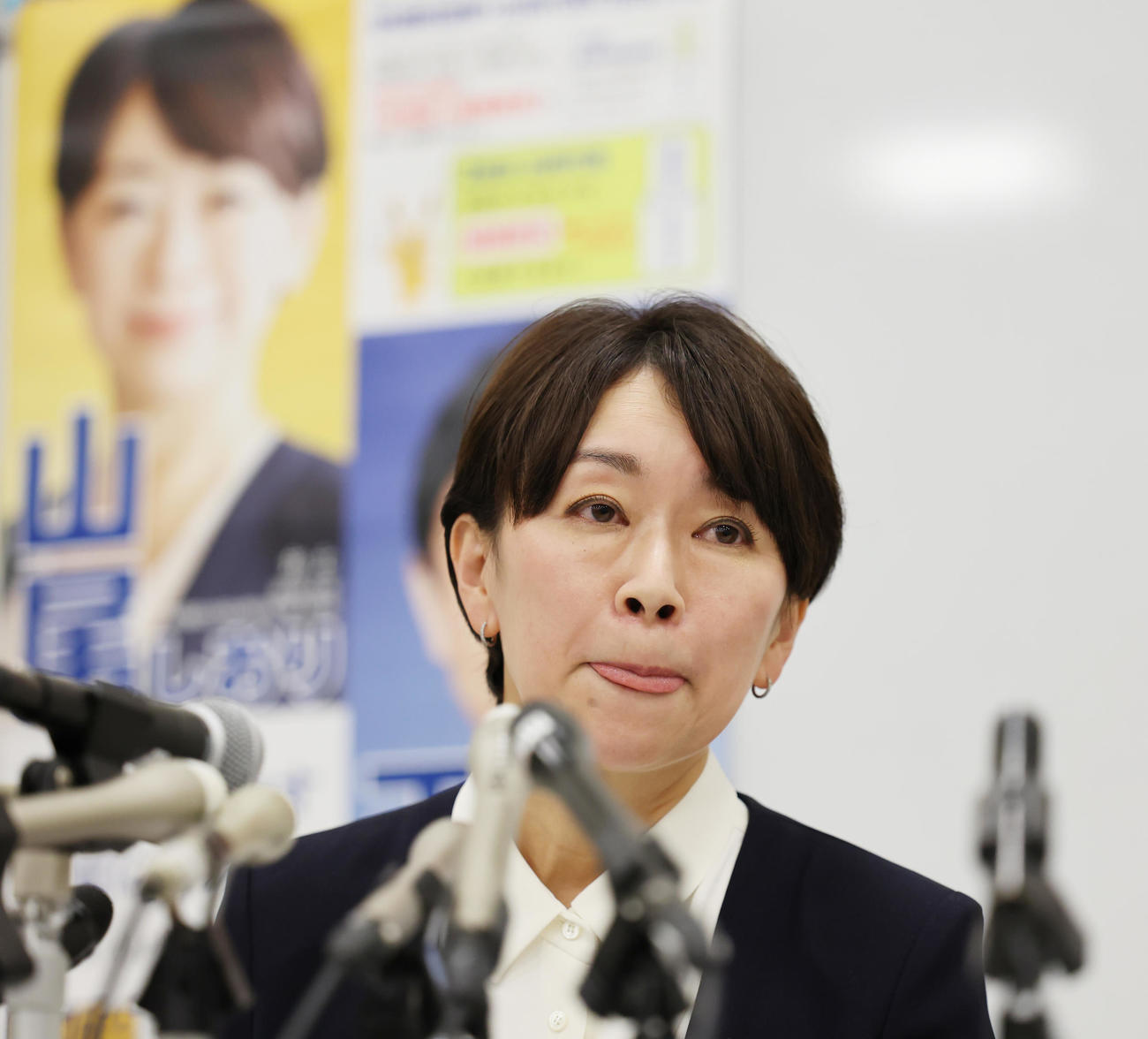 10日、国民民主党からの参院選出馬会見を行う山尾志桜里氏