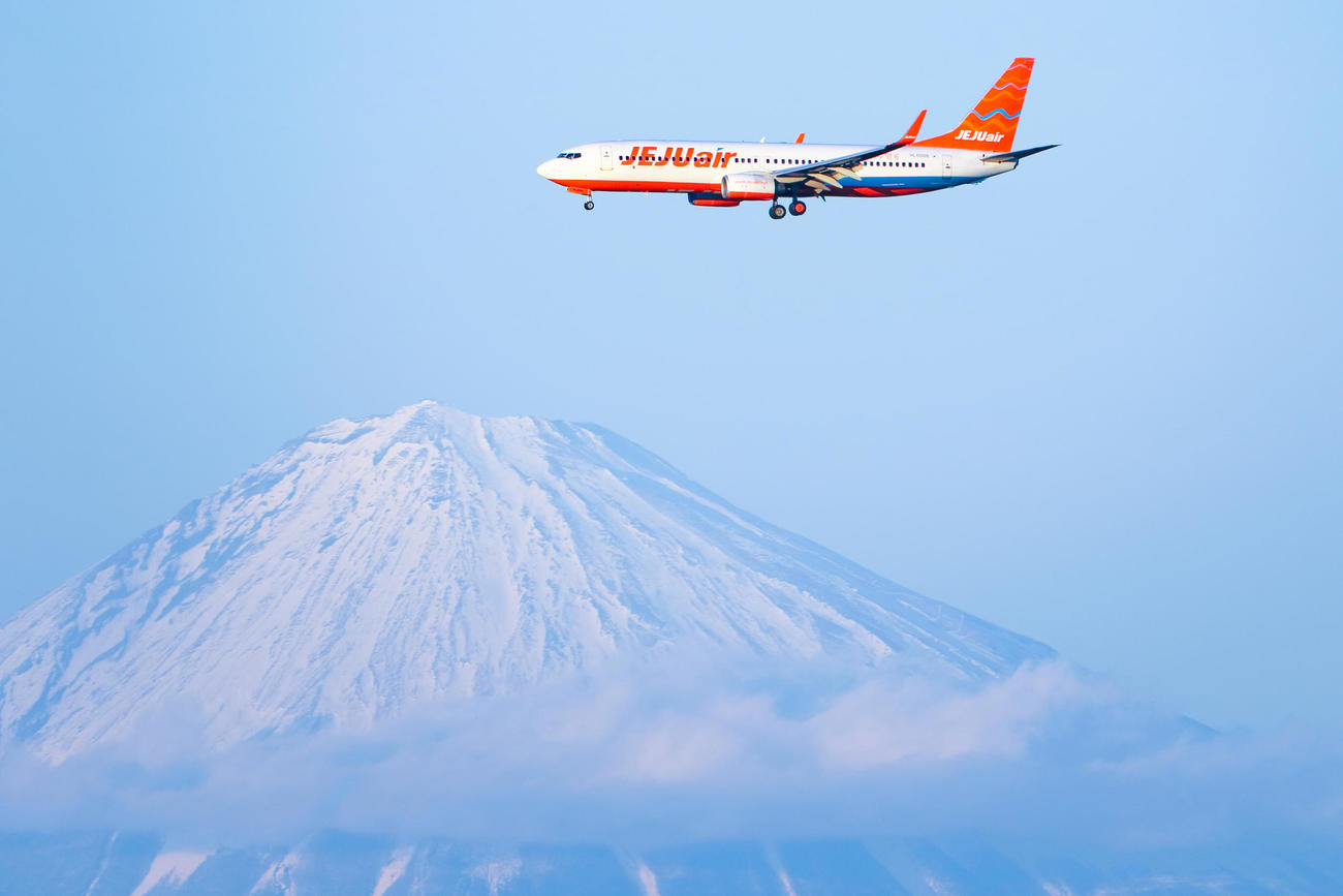韓国のチェジュ航空（富士山静岡空港提供）
