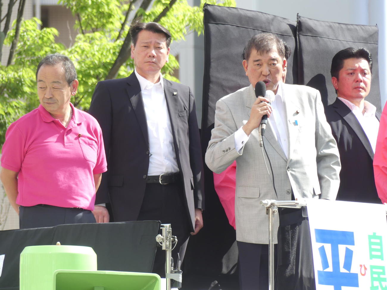 東京都議選最終日に自民党候補の応援に初めて入り、支持を訴える石破茂首相（撮影・中山知子）