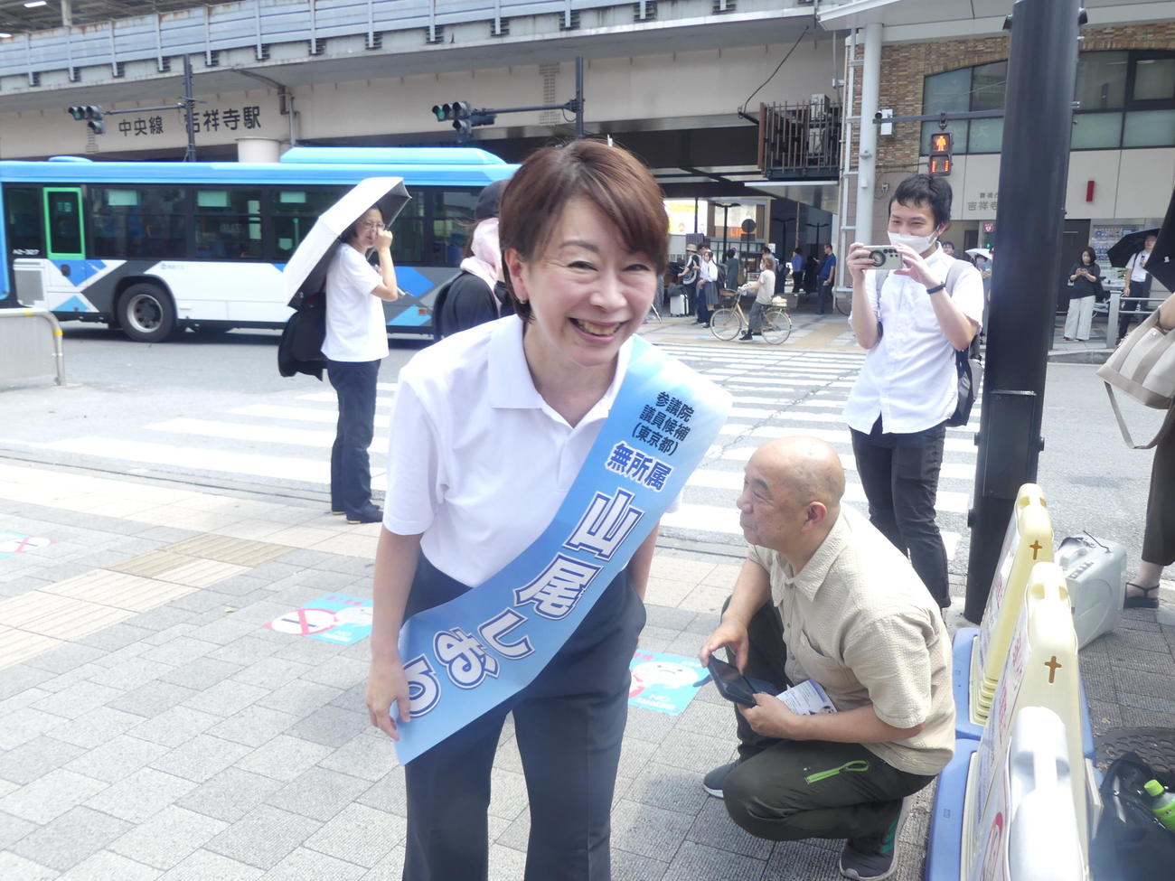 参院選東京選挙区に無所属で立候補した山尾志桜里元衆院議員（撮影・中山知子）