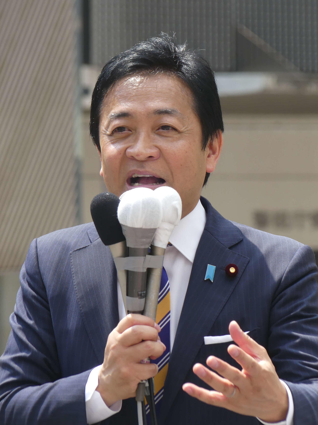 参院選公示第一声を東京都内で行う国民民主党の玉木雄一郎代表（撮影・中山知子）
