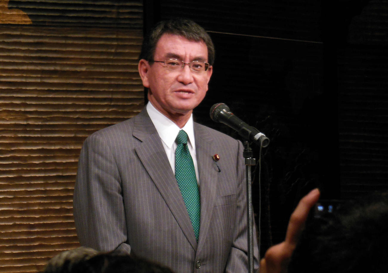 河野太郎氏（2015年10月撮影）