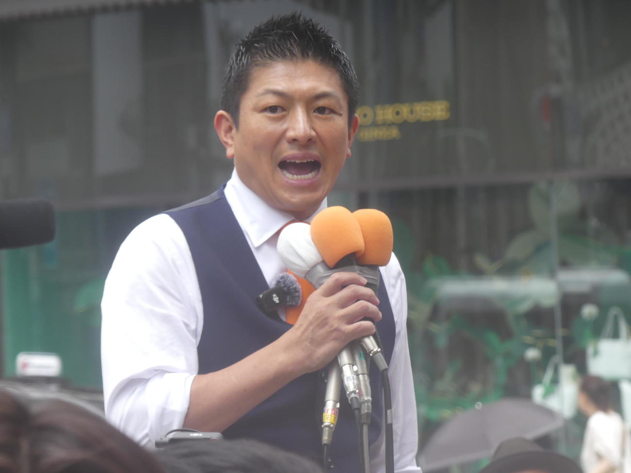 参政党の神谷宗幣代表（2025年7月3日撮影）