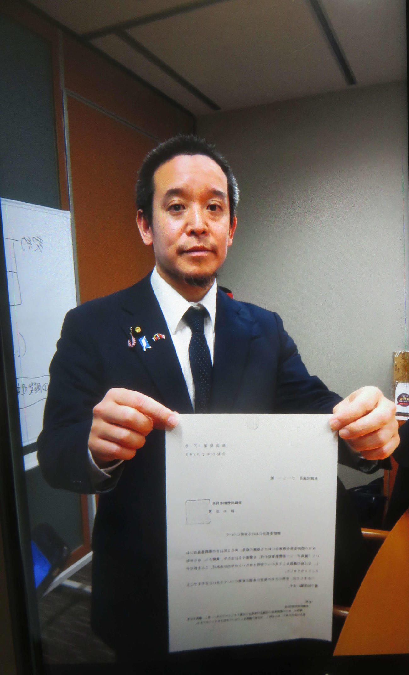 NHK党の浜田聡氏（2023年2月撮影）