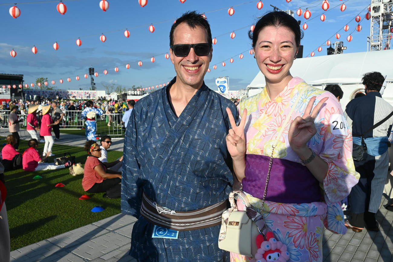 フランスから参加した女性も（撮影・松浦隆司）