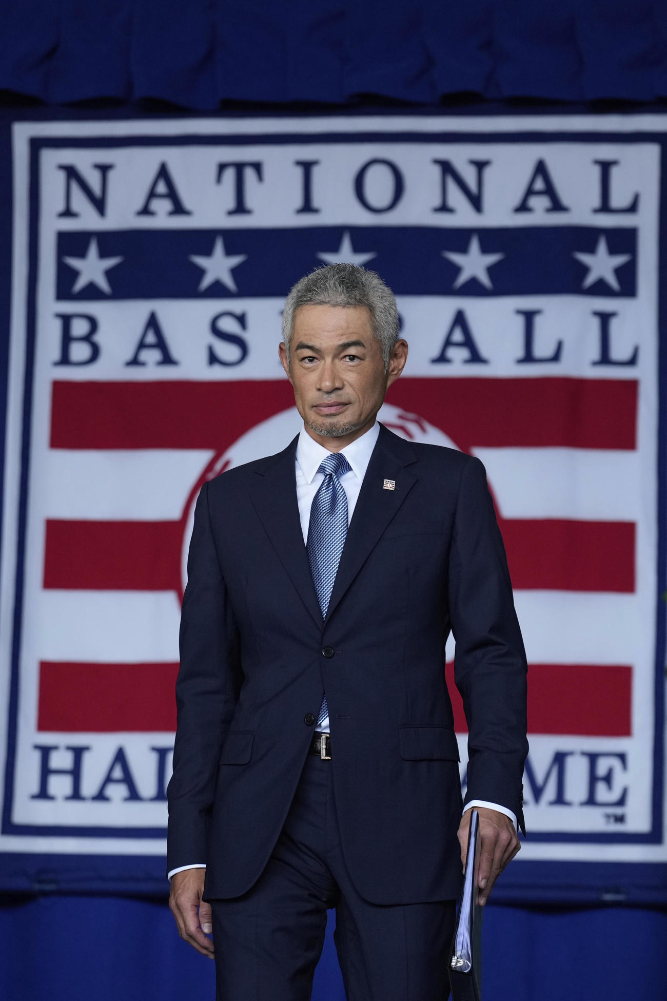 米国野球殿堂入りの式典に出席するイチロー氏（AP）