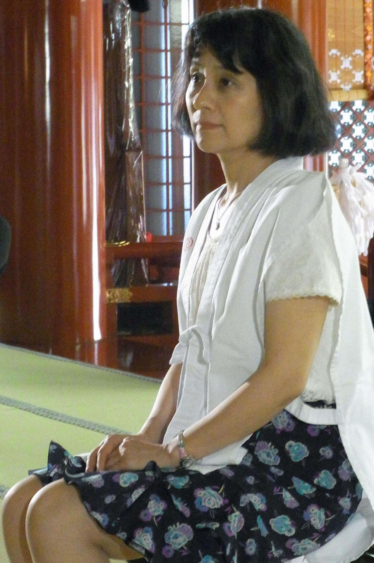 神田明神で必勝祈願を行った石破佳子夫人（2012年9月撮影）