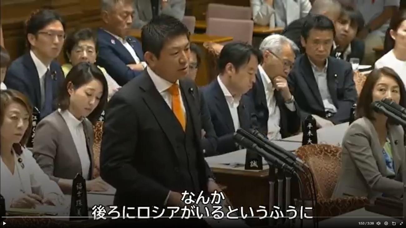 スプートニク日本版Xがアップした国会中継