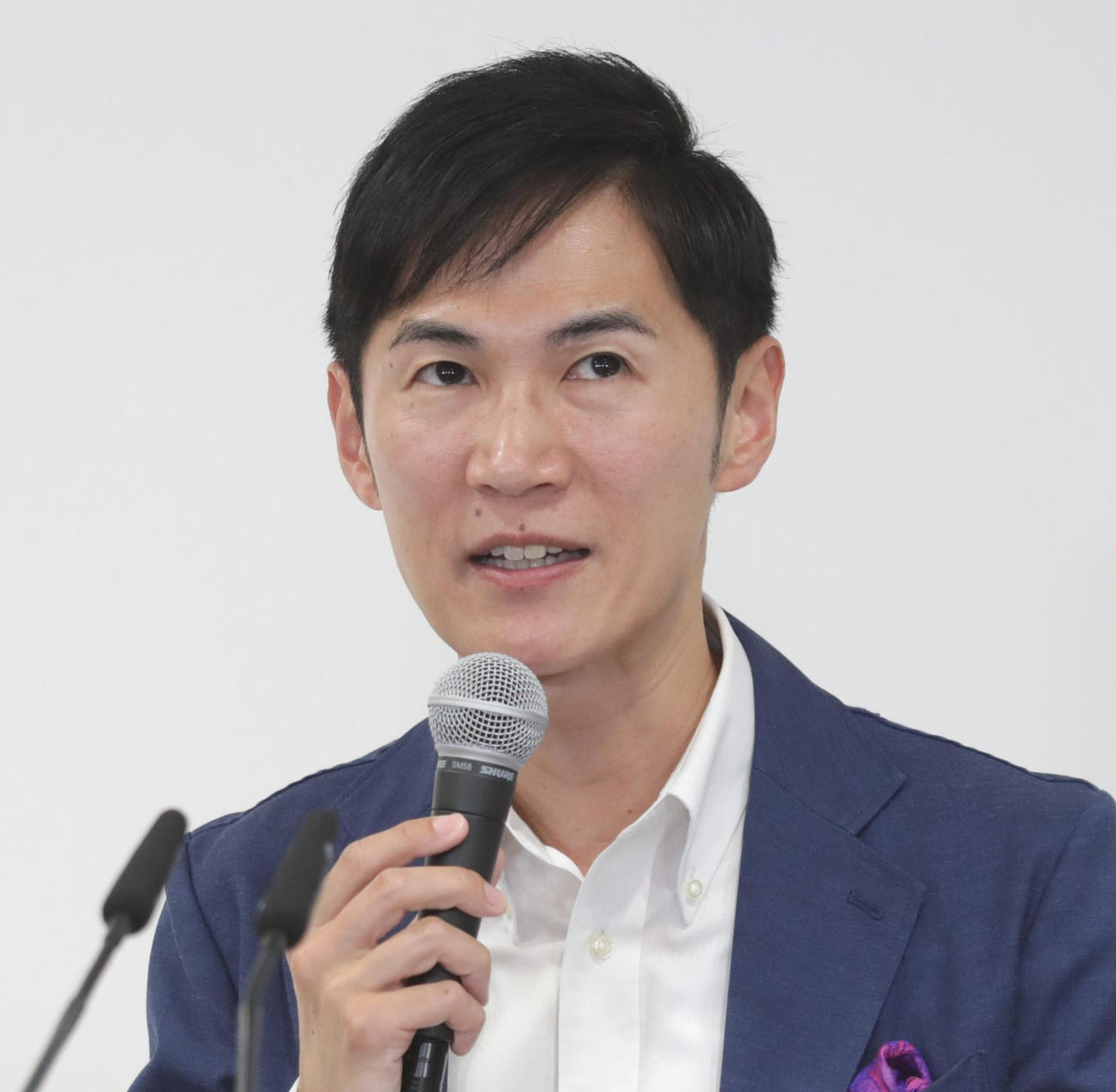 「再生の道」の石丸伸二氏（2025年7月撮影）