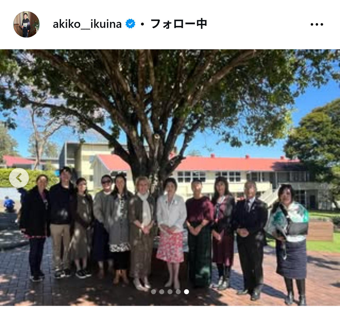 生稲晃子参院議員のインスタグラムから