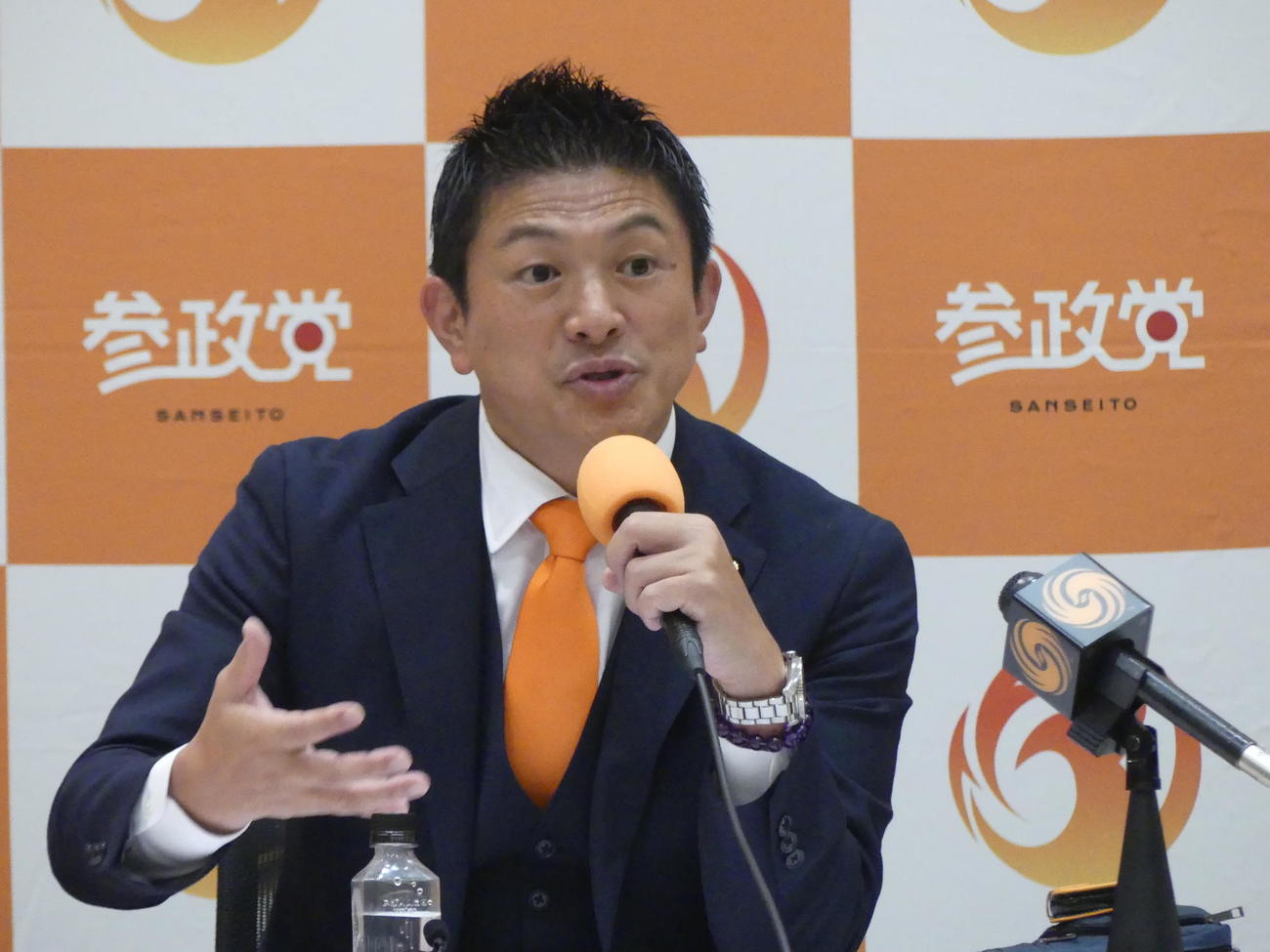 参政党の神谷宗幣代表（2025年8月撮影）