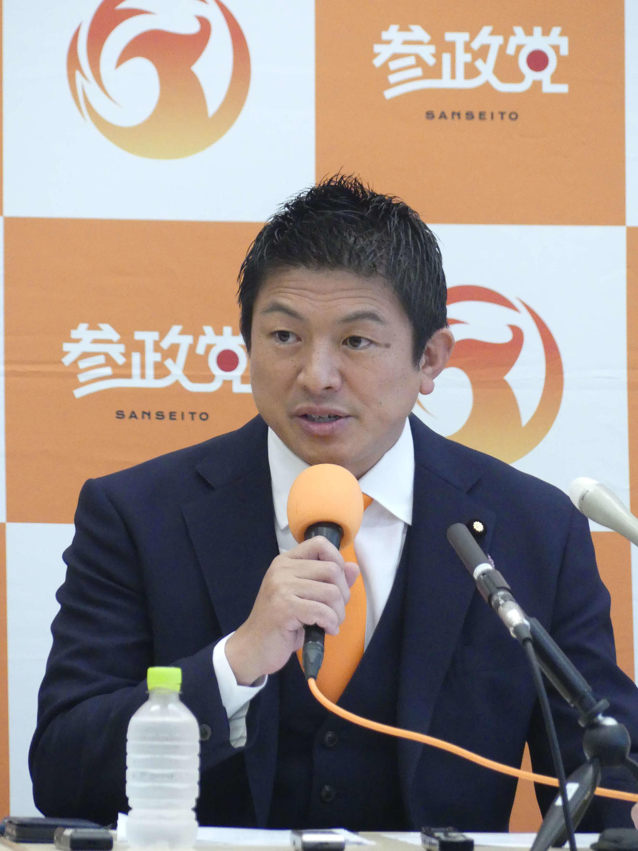 参政党の神谷宗幣代表＝25年9月8日
