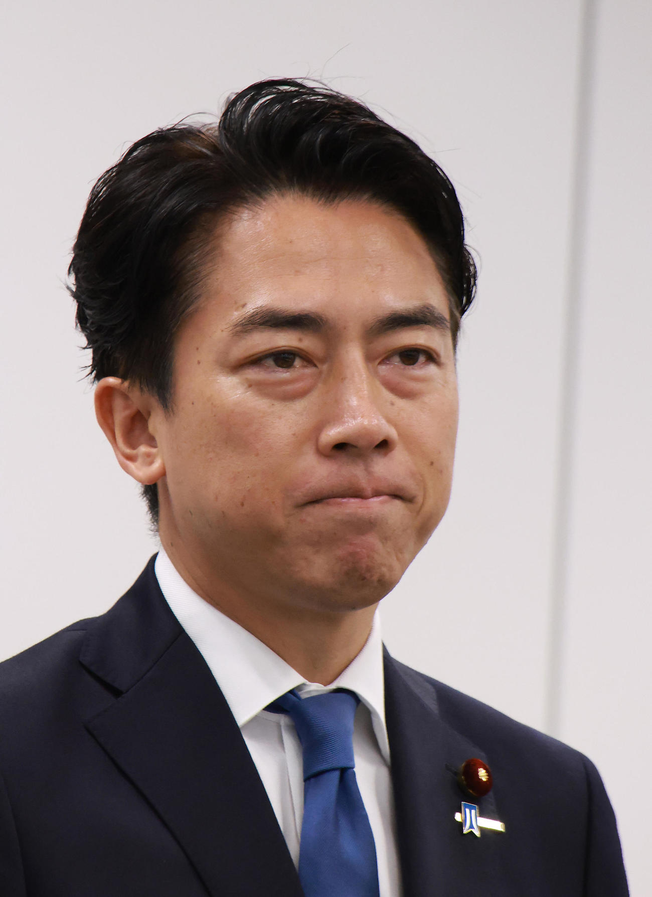 自民党総裁選への出馬表明をする小泉進次郎農相（撮影・中島郁夫）