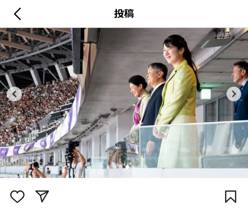宮内庁のインスタグラムから