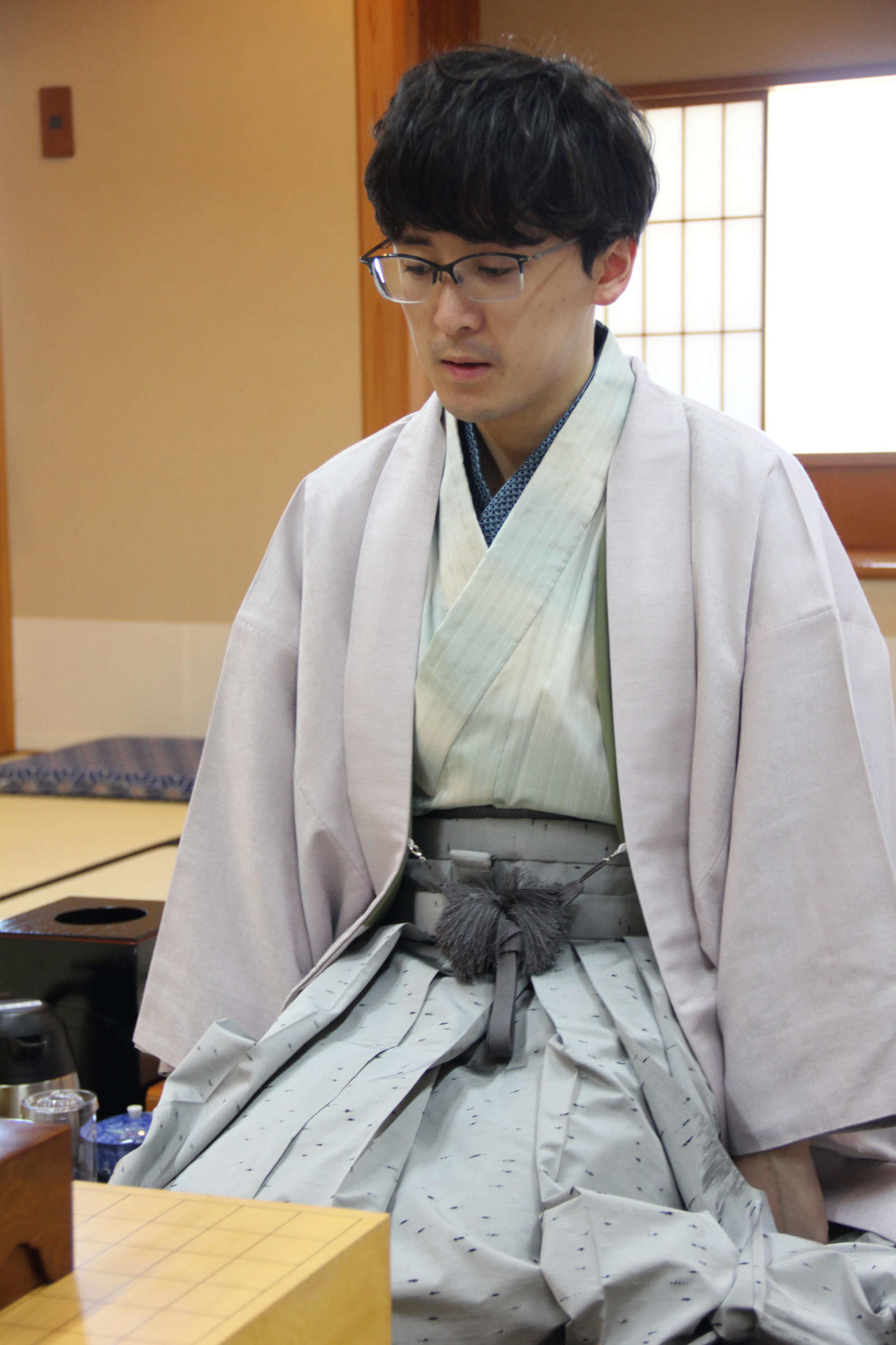 王座戦5番勝負第3局に臨んだ伊藤匠叡王（日本将棋連盟提供）