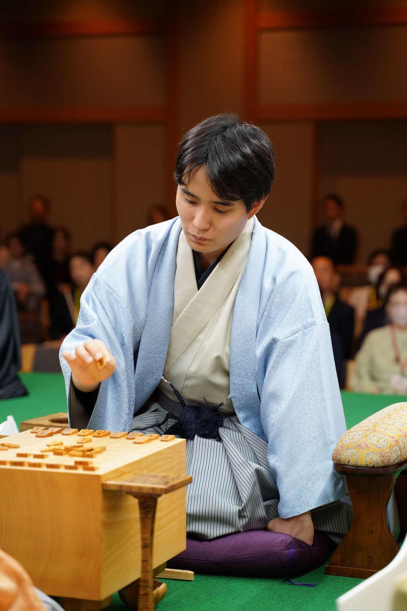 2年連続の挑戦で初のタイトル獲得を狙う佐々木勇気八段（日本将棋連盟提供）