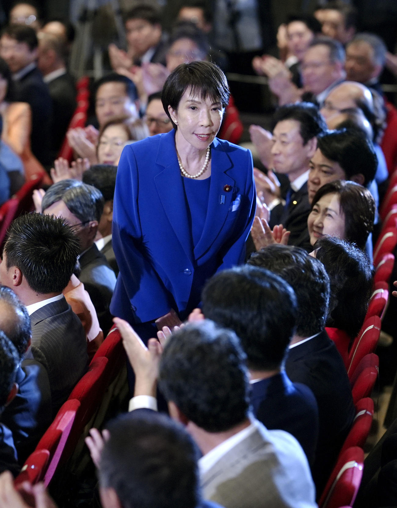 自民党の新総裁に選出された高市早苗氏（共同）