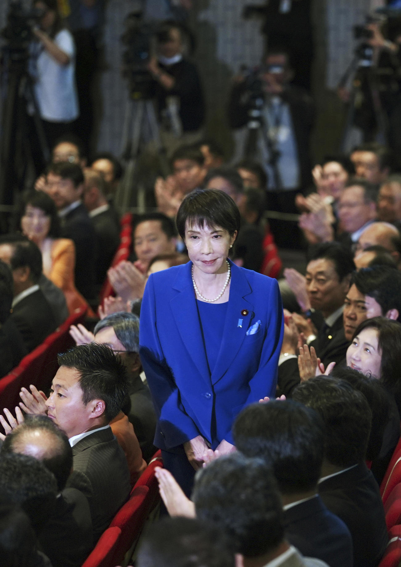 自民党の新総裁に選出された高市早苗氏（共同）