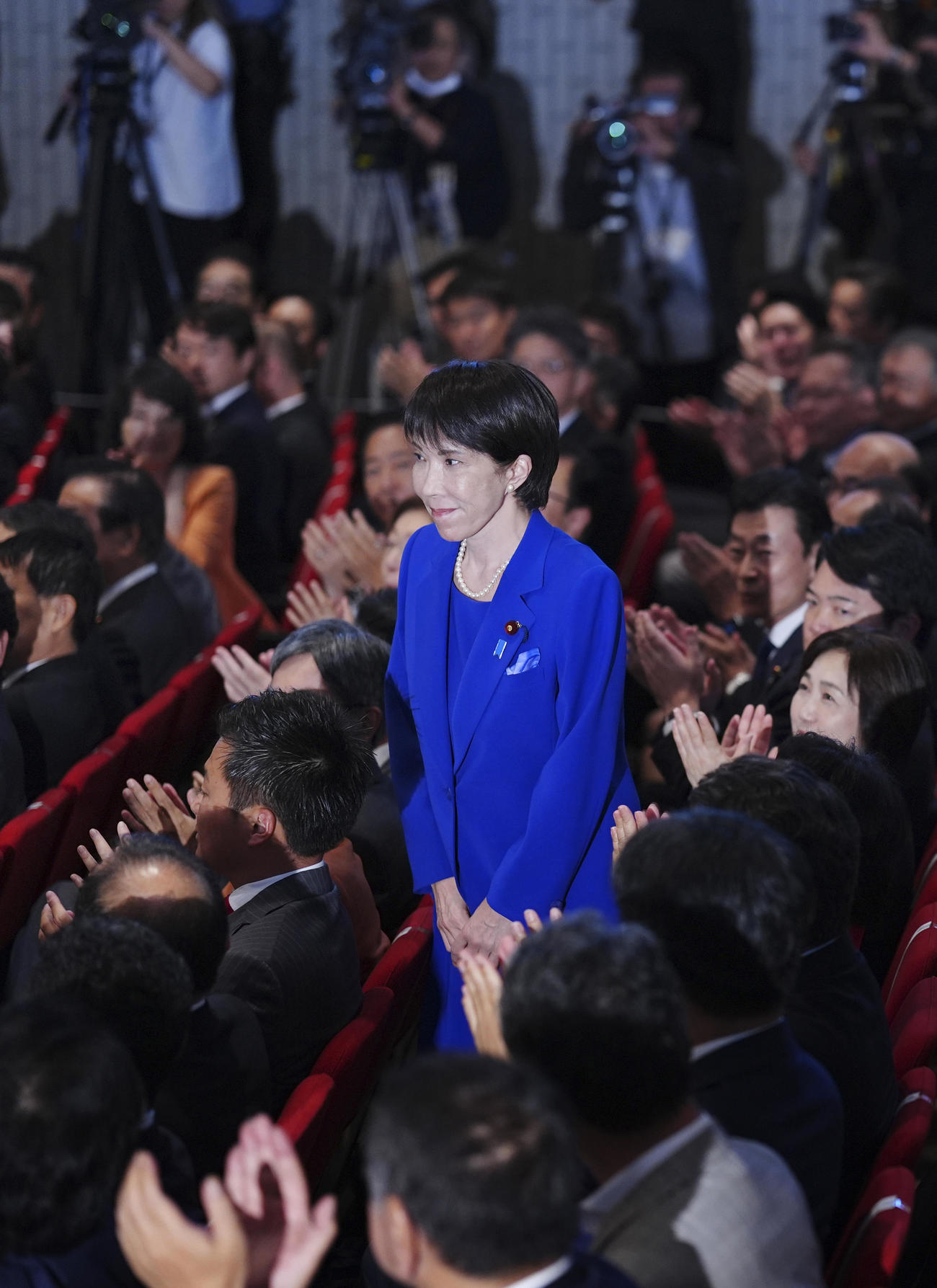 自民党の新総裁に選出された高市早苗氏（共同）