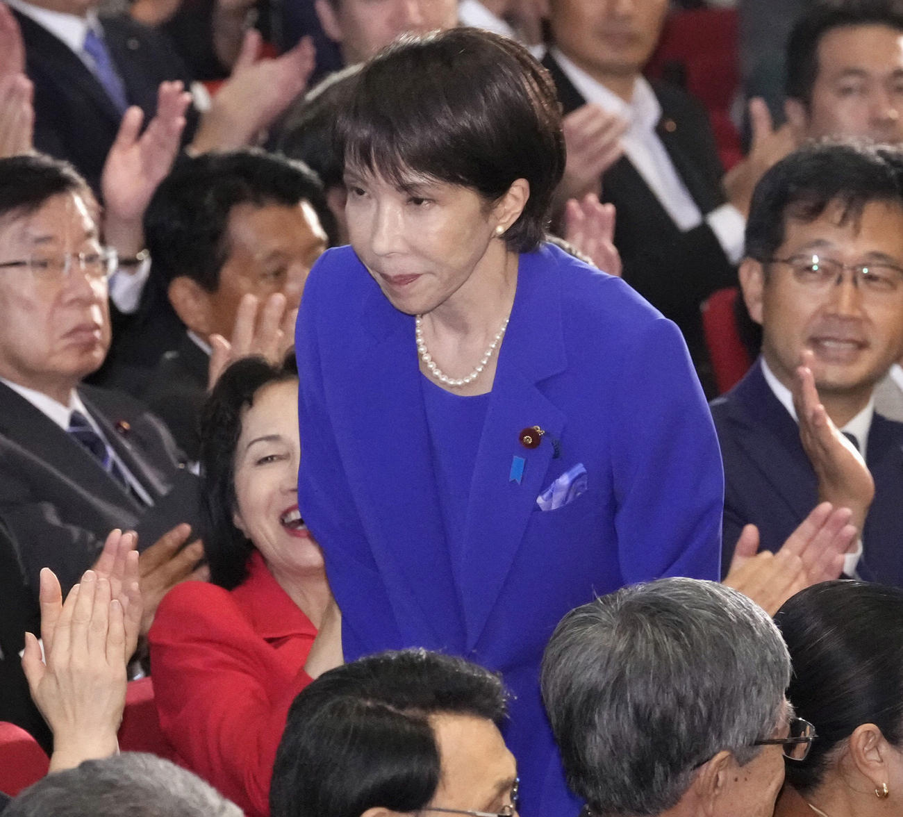 自民党の新総裁に選出された高市早苗氏（共同）