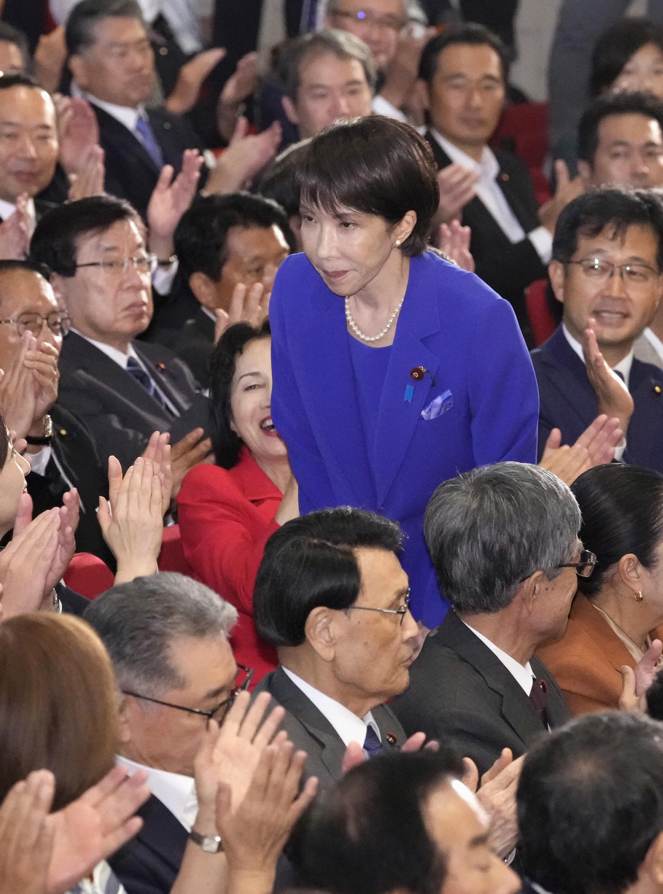 自民党の新総裁に選出された高市早苗氏（共同）