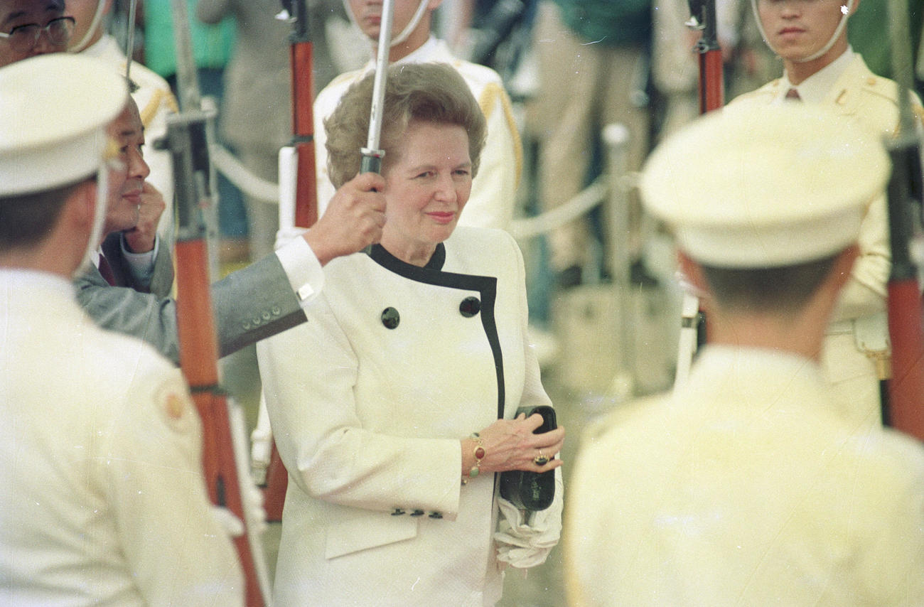 英国のマーガレット・サッチャー首相（1989年9月撮影）