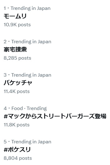 「モームリ」がトレンドを席巻